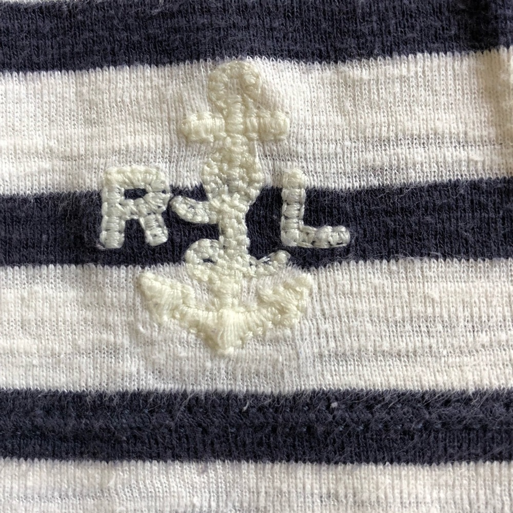 Ralph Lauren Jean Co Zip Shoulder 3/4 Sleeve Top - Picture 3 of 8